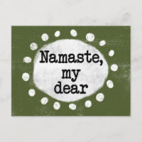 Namaste Mon Cher - Carte Postale Verte