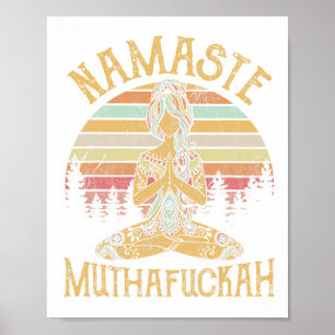 Namaste Muthaah Vintage Yoga Lover Gift Tee Poster