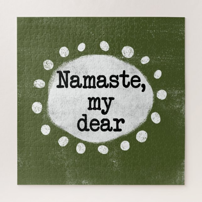 Namaste My Dear - Green Jigsaw Puzzle (Vertical)
