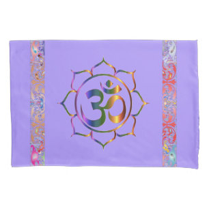 Namaste Om Lotus Rainbow Spiritual Personalized Pillowcase