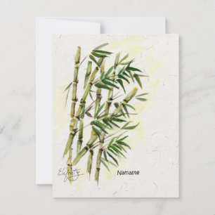 Namaste on Bamboo Respectful Polite Greeting Card