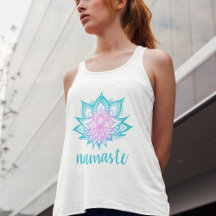 Namaste Pastel Vibes Lotus Flower Yoga Tank Top