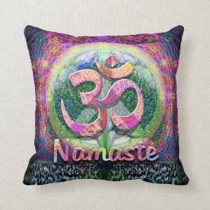 Namaste Peace Symbol Throw Pillow