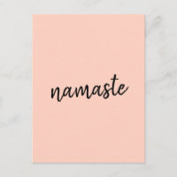 Namaste | Peachy Pink Modern Yoga Meditation