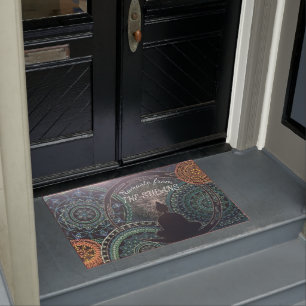 NAMASTE Personalised Buddha Dot Mandala Doormat