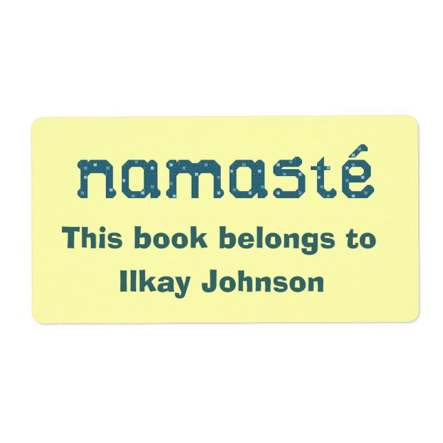 Namaste Personalized Bookplate (Front)