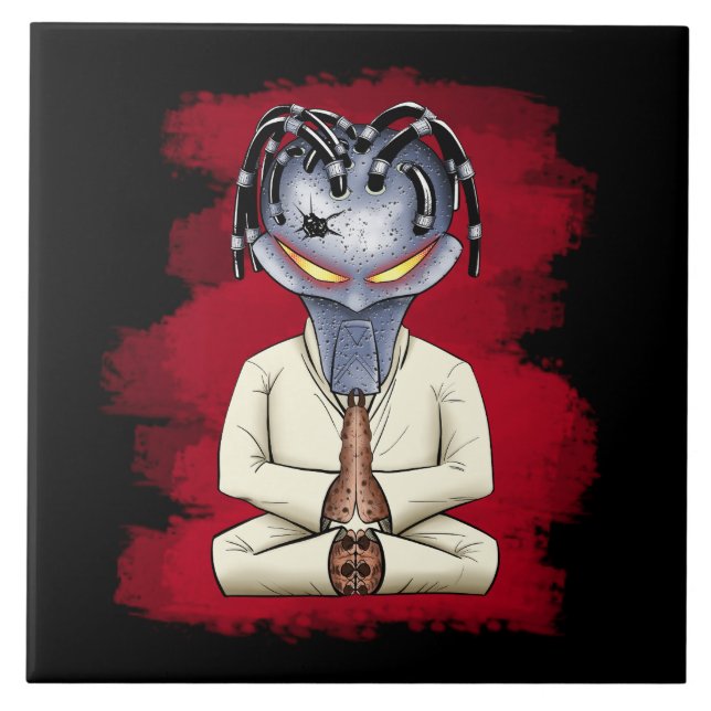 Namaste Predator Ceramic Tile (Front)