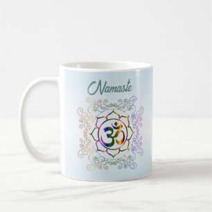 Namaste Pretty Prismatic Lotus Spiritual Art Coffee Mug