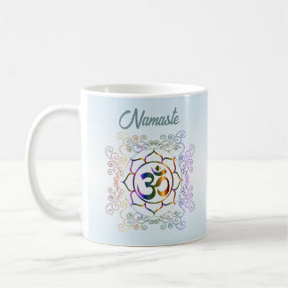 Namaste Pretty Prismatic Lotus Spiritual Art Coffee Mug