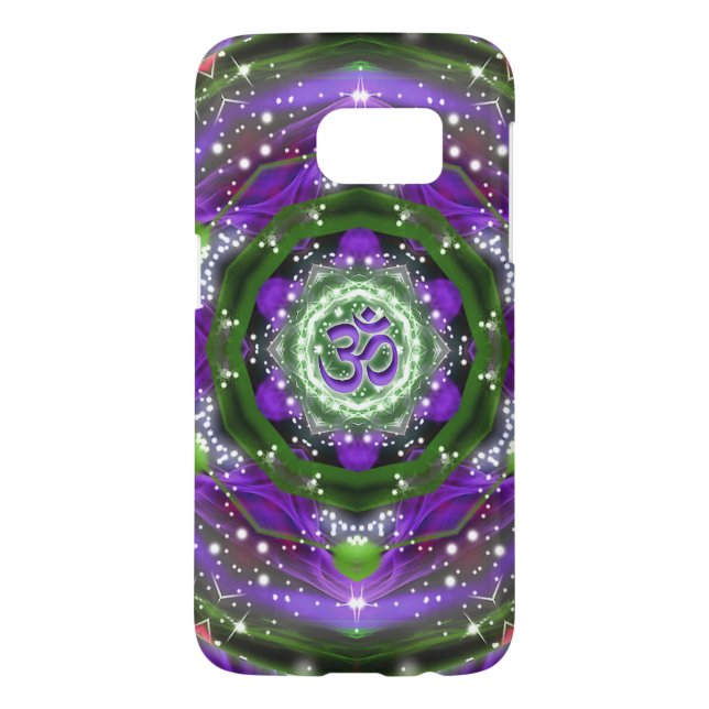 Namaste Purple and Green Mandala Case-Mate Samsung Galaxy Case (Back)