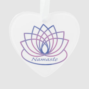 Namaste Purple and Pink Lotus Flower Ornament