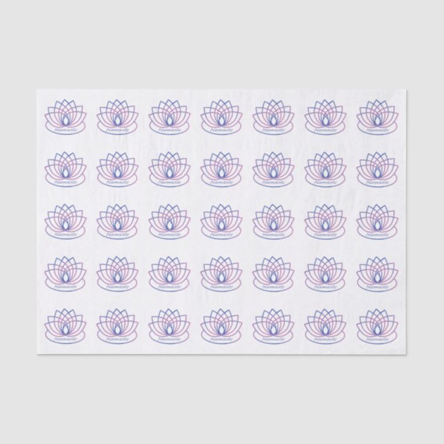 Namaste Purple and Pink Lotus Flower Tissue Paper (Front)