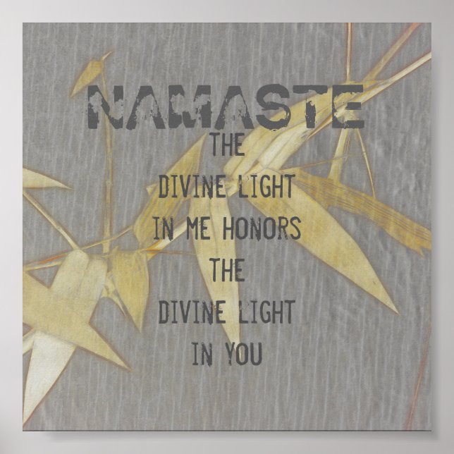 Namaste quote poster nature art (Front)