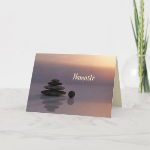 Namaste Quote Thank You Yoga Balance Stones Card