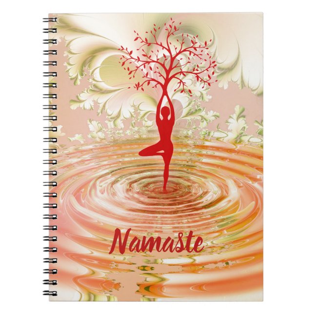 Namaste Quote Yoga Tree of Life Zen Notebook (Front)