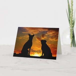 Namaste Quote You Animal Dog Friends Sunset Card