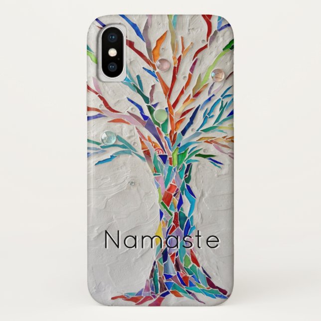 Namaste Rainbow Coloured Tree Case-Mate iPhone Case (Back)