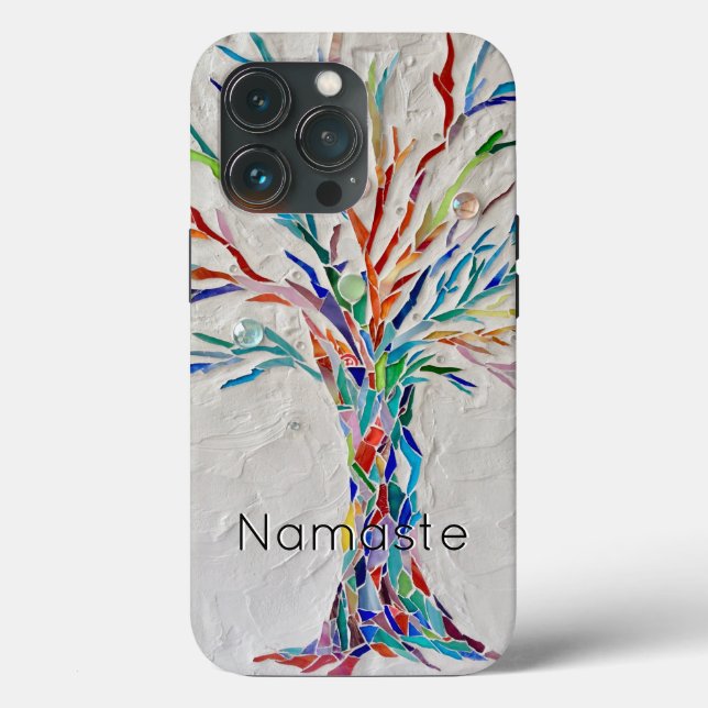 Namaste Rainbow Tree Coque-Mate coque iphone (Verso)