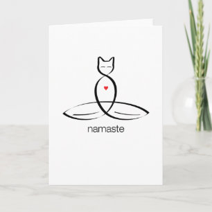Namaste - Regular style text. Card