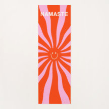 Namaste Retro Sun Abstract Orange Pink 