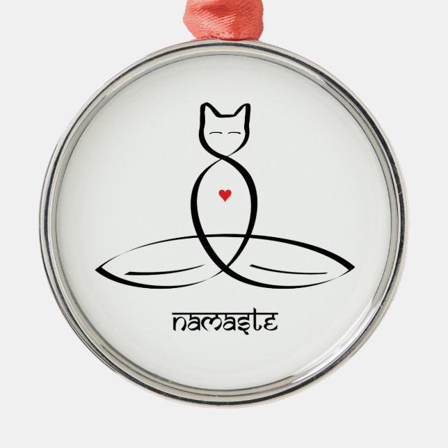 Namaste - Sanskrit style text. Metal Ornament (Front)