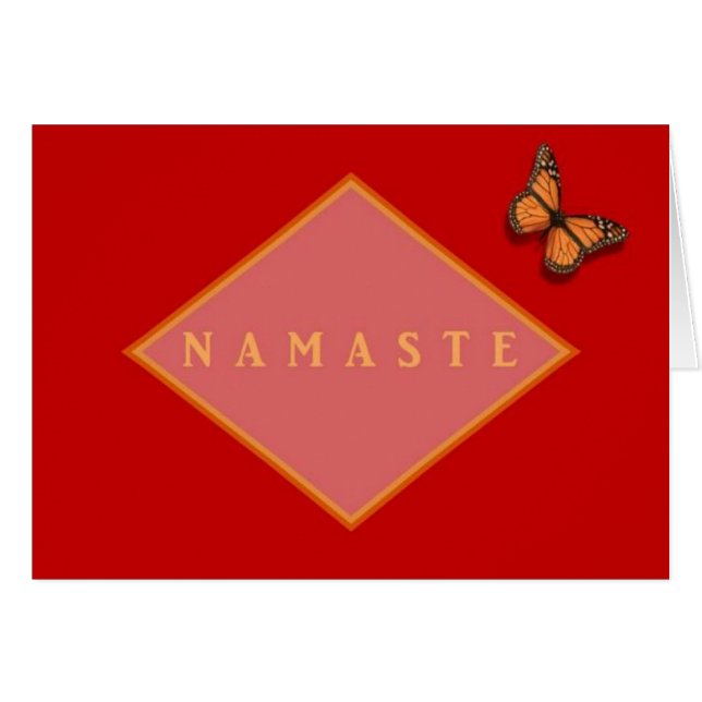Namaste se réjouissent la carte (Devant horizontal)