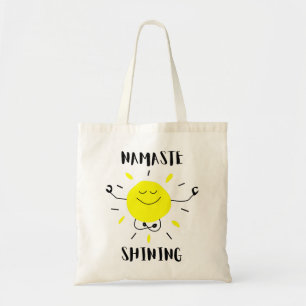 namaste shining tote bag