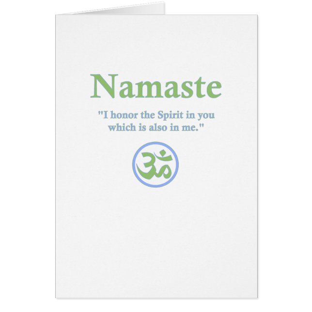 Namaste signification avec Om Symbole (Devant)