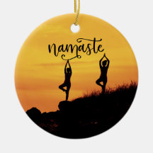 Namaste Silhouette woman Spiritual Meditation Yoga