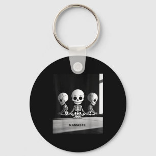 Namaste Skeletons Yoga Lover For Yogi Workout Funn Keychain