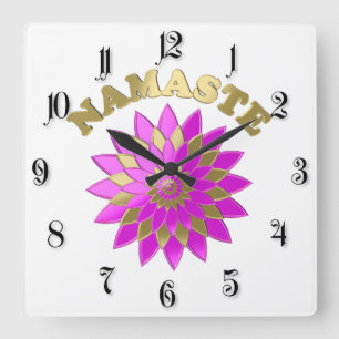 Namaste Square Wall Clock