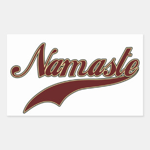 Namaste Stylish Red Burgundy Sticker