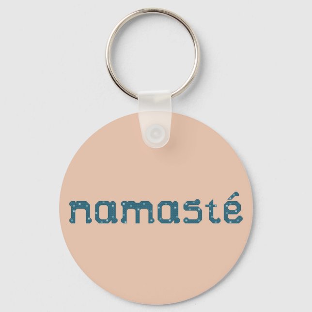 Namaste Teal Keychain (Front)