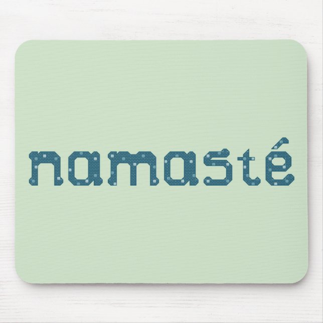 Namaste Teal Mousepad (Front)