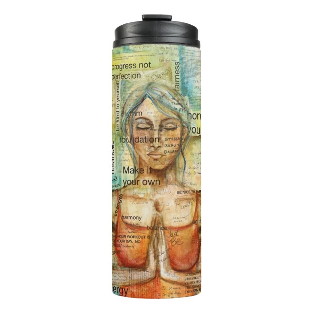 "Namaste" Thermal Tumbler (Front)
