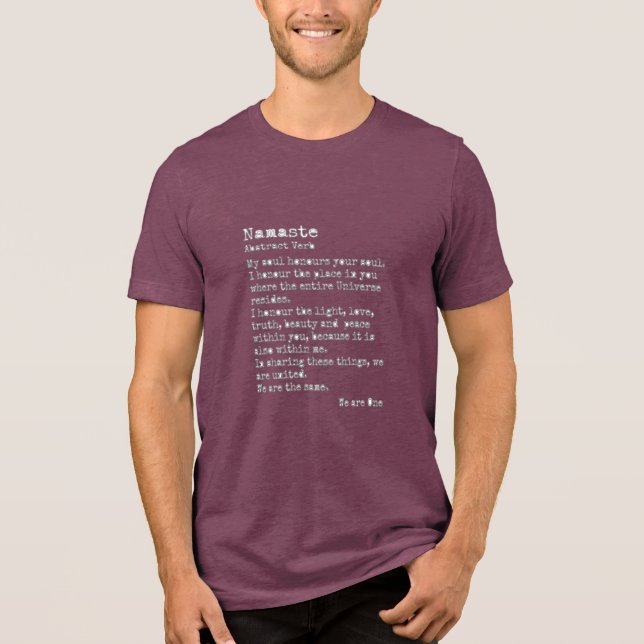 Namaste:  Tri-Blend shirt (Front)