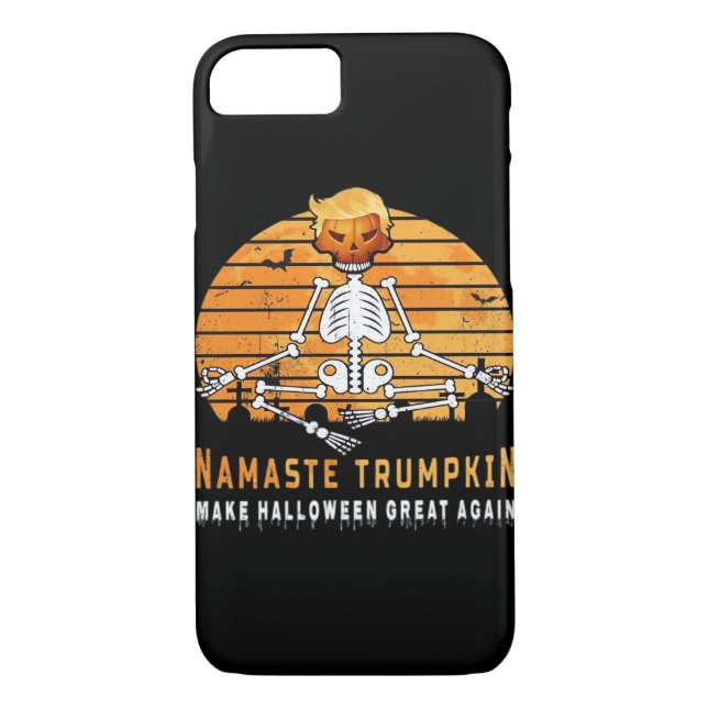 Namaste Trumpkin Make Halloween Great Again Medita Case-Mate iPhone Case (Back)