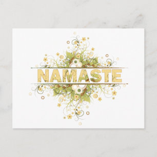 Namaste Vintage Floral Postcard
