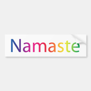 Namaste White Rainbow Bumper Sticker
