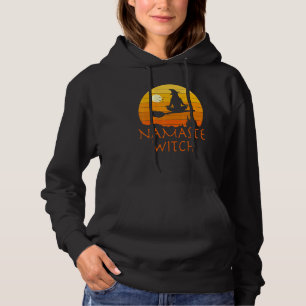 Namaste Witch Yoga Halloween Meditation Witch Wome Hoodie