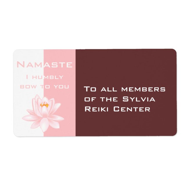 Namaste with lotus flower (Front)