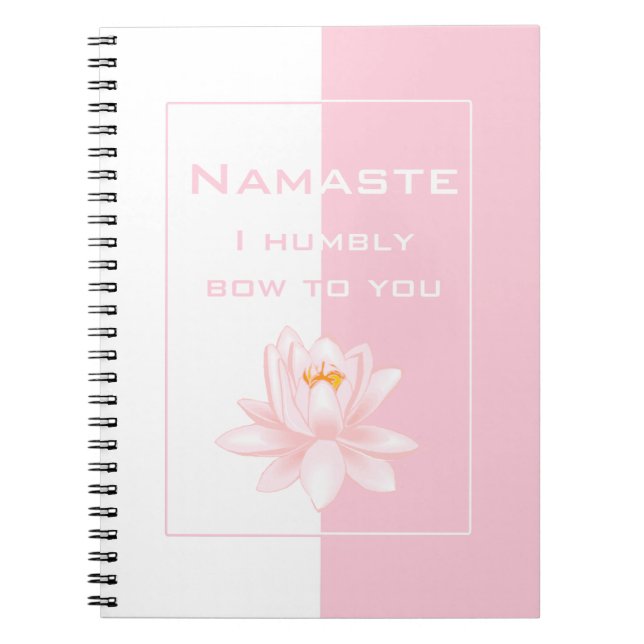 Namaste with Om symbol Notebook (Front)