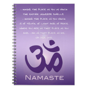 Namaste with Om symbol Notebook