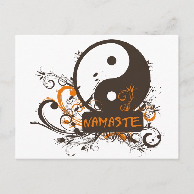 Namaste Yin Yang Postcard (Front)