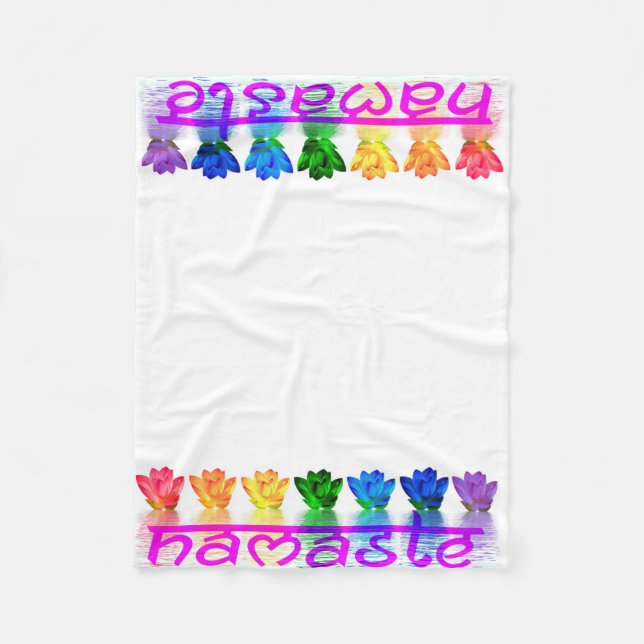 Namaste Yoga Fleece Throw Blanket (Front)