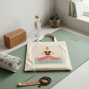 Namaste Yoga Illustration Cute Tote Bag