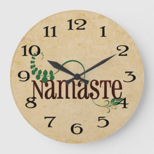 Namaste Yoga Large Clock