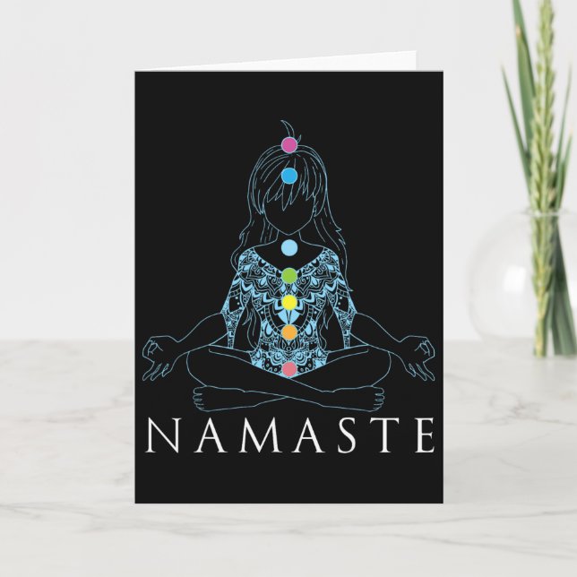 Namaste Yoga Meditation Gift  Card (Front)