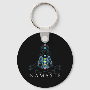 Namaste Yoga Meditation Gift Keychain