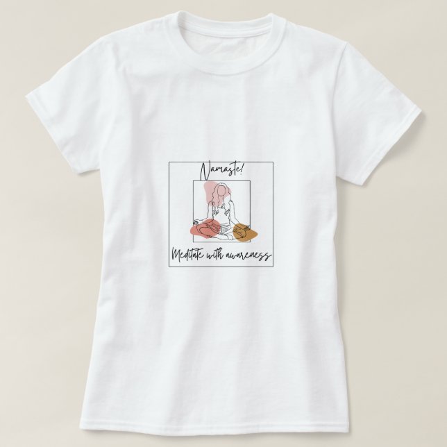 namaste yoga méditation T-shirt féminin (Design devant)